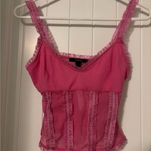 Forever 21 Fuchsia Lace Camisole